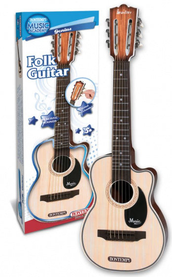 gitaar folk junior 70 x 32 cm hout/staal bruin/zwart