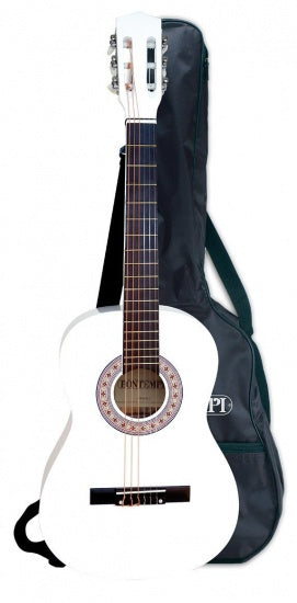 Gitaar Schouderband en Tas 6 snaren Wit 92 cm