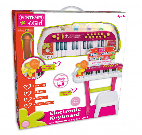 keyboard elektronisch junior 45 x 48 cm roze