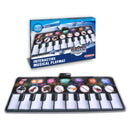 muzikale speelmat junior 148 x 60 cm zwart/wit