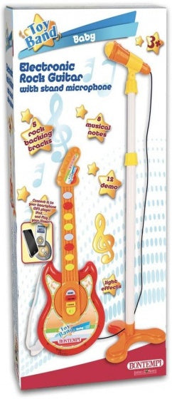 Toyband Baby gitaar met staande microfoon oranje