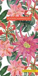boodschappenlijst Tropical Flowers 21 x 11 cm papier