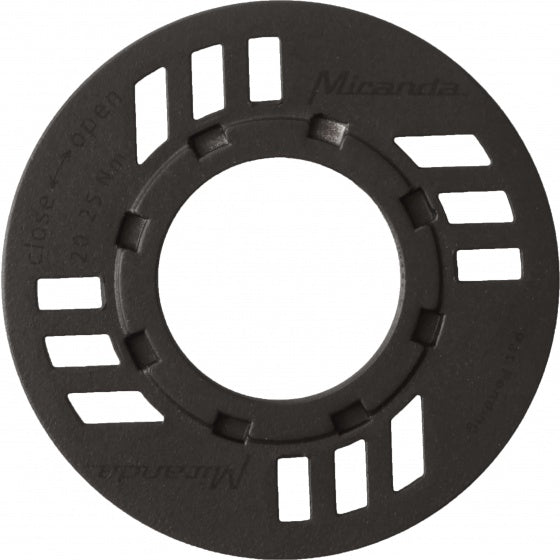 Lockring 20T Miranda alu Bosch2 3mm offset met chainguard - zwart