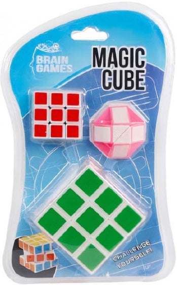 kubus Magic Cube groen/rood/roze 3-delig