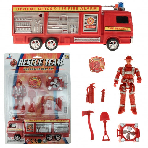 Brandweerauto speelset 9 delig