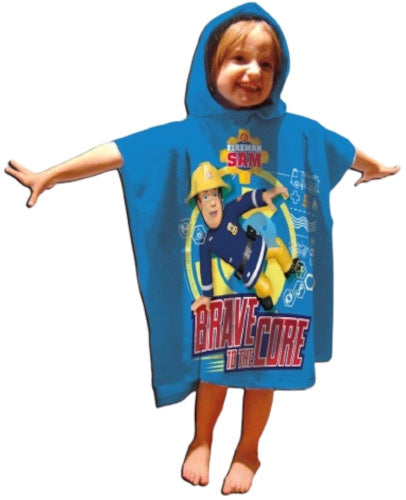 Brandweerman Sam Handdoek Poncho, 60x120cm