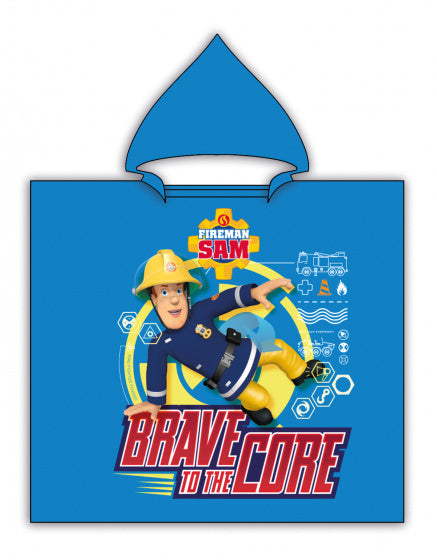 Brandweerman Sam Handdoek Poncho, 60x120cm