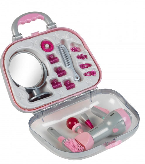 beautycase grijs/roze