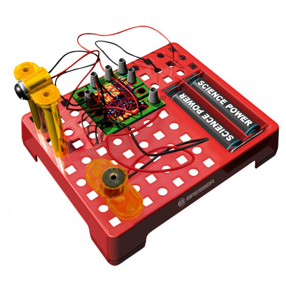 elektrotechnische set junior 11 cm staal rood 15-delig