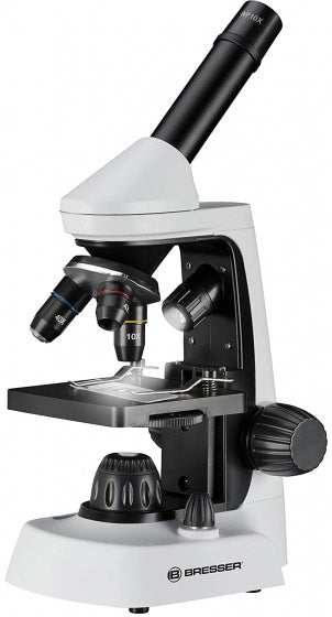 microscoop 40x-2000x junior 30 cm staal wit 8-delig