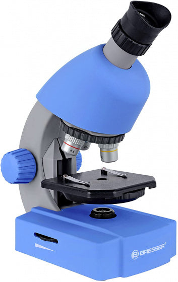 microscoop junior 22 cm staal blauw 44-delig