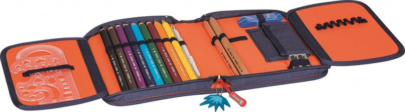 etui Transformer 2-vaks gevuld blauw/geel 16-delig