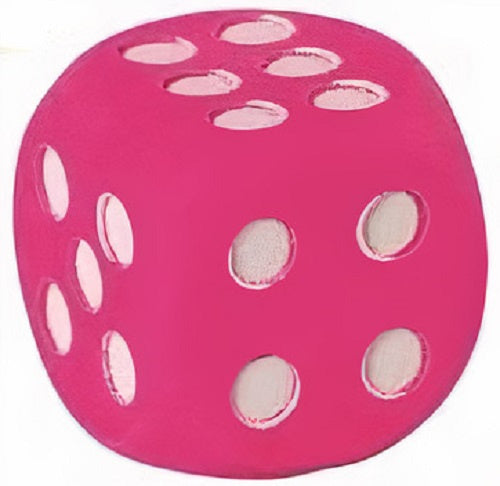 gum Dobbelsteen 2 x 2 cm rubber roze
