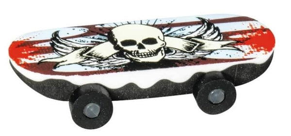 gum skateboard schedel wit/rood 6 cm
