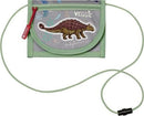 klittenbandportemonnee Dino 13 x 10 cm textiel groen