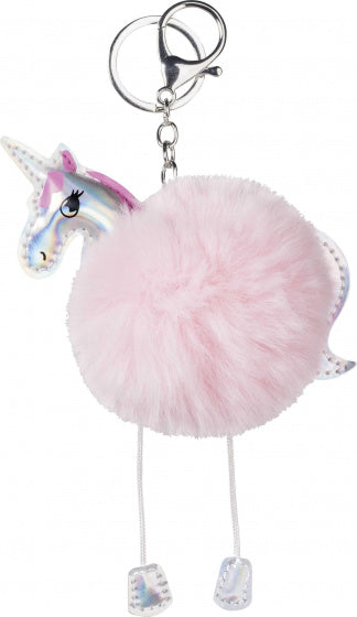 sleutelhanger Unicorn Princess 8 cm pluche roze