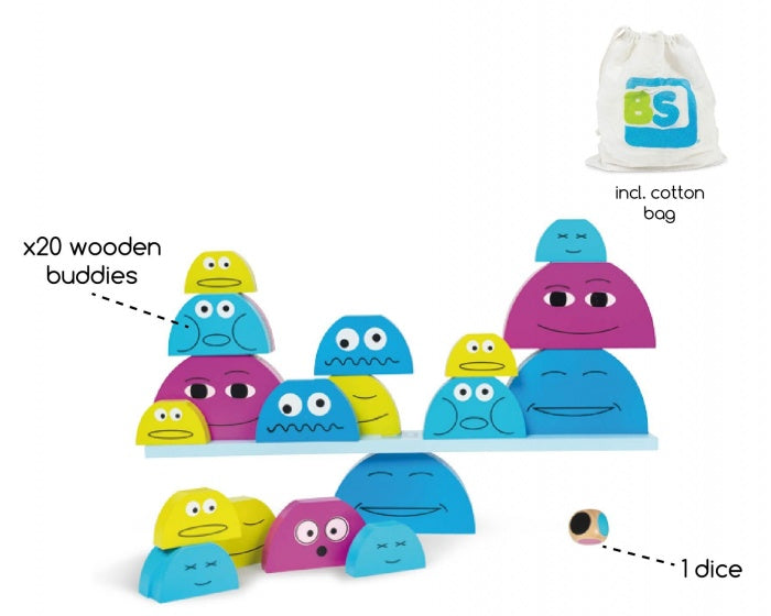 balansspel Balance Buddies 50 cm multicolor