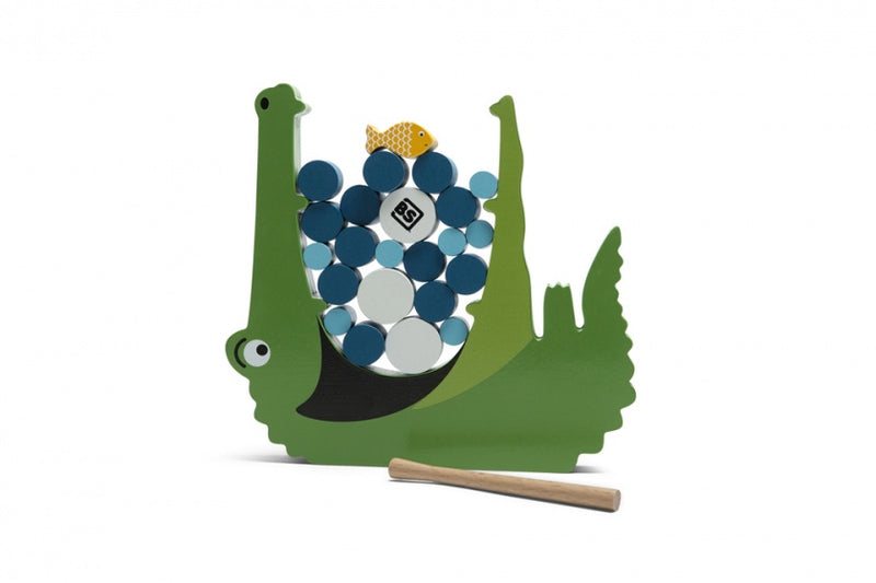 BS Toys Krokodil Hout - Balans en Stapelspel