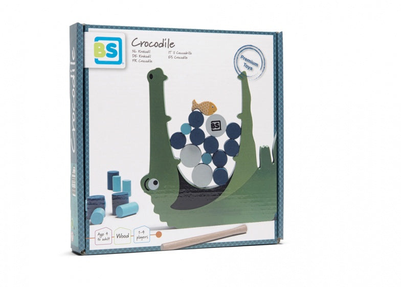 BS Toys Krokodil Hout - Balans en Stapelspel