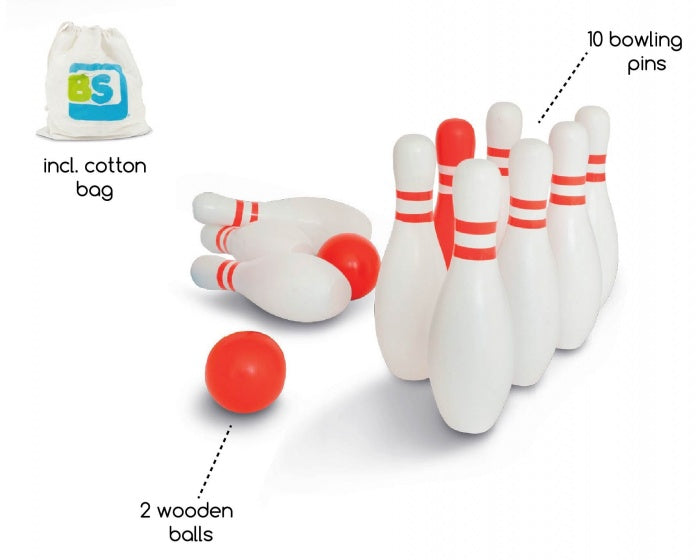 BS Toys Houten Bowlingset, 12dlg.