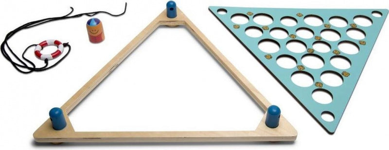 coördinatiespel Red Ralf 35 cm hout blauw/naturel