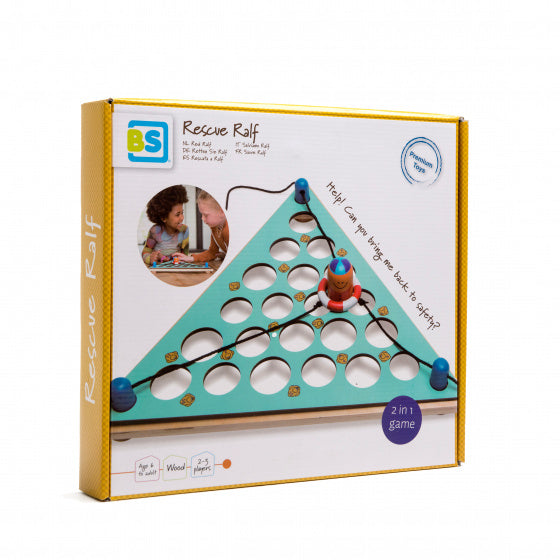 coördinatiespel Red Ralf 35 cm hout blauw/naturel