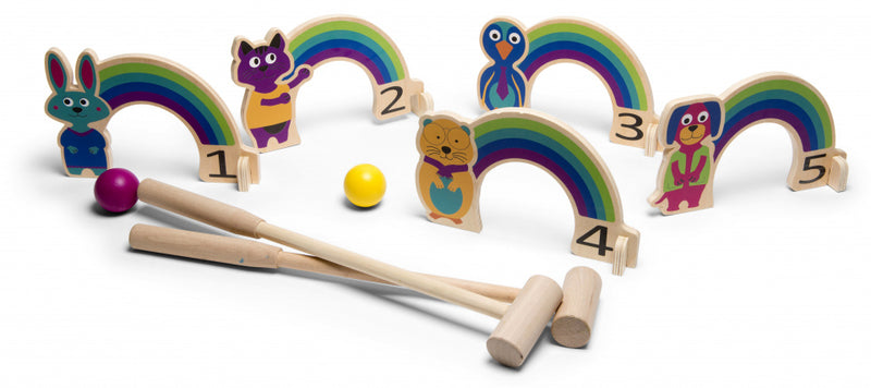 BS Toys Houten Croquet Spel Regenboog