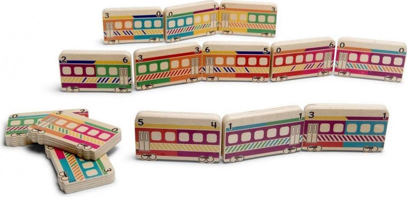 BS Toys Houten Dominotrein, 14dlg.