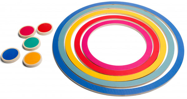 hoepels junior 45 cm hout 5 stuks