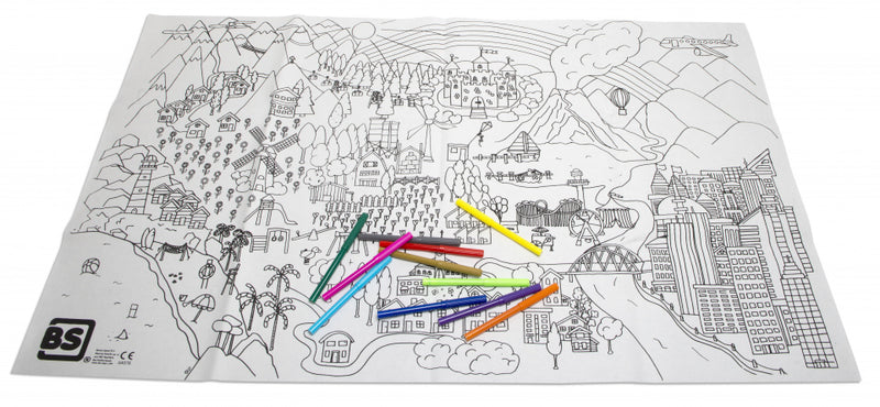 kleurplaat wasbaar 60 x 100 cm wit