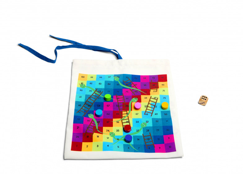 Reisspel Snakes & Ladders & Ludo Multicolor 24x22 cm