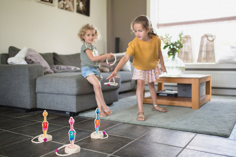 BS Toys Ringwerpen Vogels Hout  - Werpspel