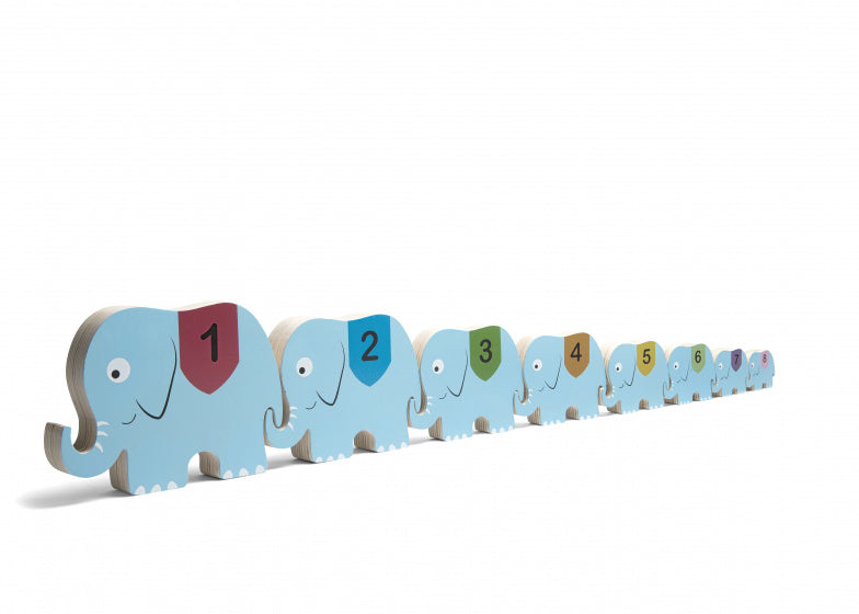 Stapelolifanten Lichtblauw 17,5 x 13,5 x 3 cm 8 stuks