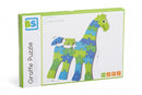 vloerpuzzel Giraffe junior 60 cm groen 26-delig