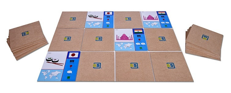 wereldspel memory 120 cm 30-delig blank