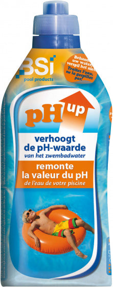 zwembadreinigingsmiddel pH up 1 liter blauw/oranje