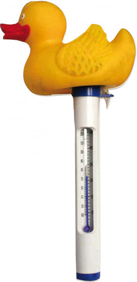zwembadthermometer eend junior 25 cm wit/geel