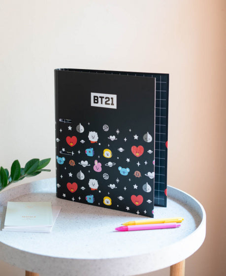 ringband junior 2-rings A4 32 x 28 cm karton zwart/wit