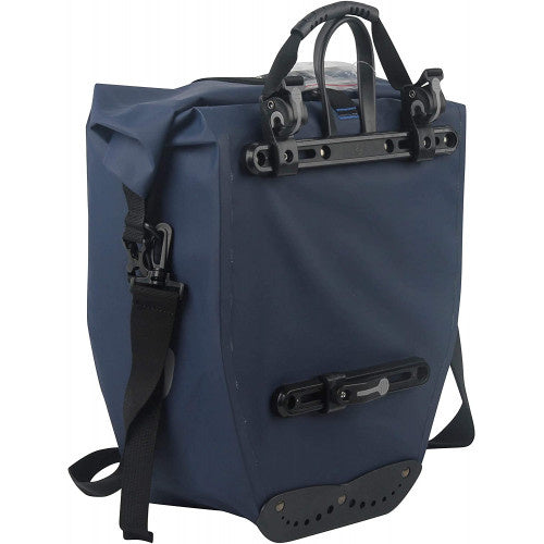 Enkele fietstas Büchel 100% waterdicht 25,4 liter - donkerblauw