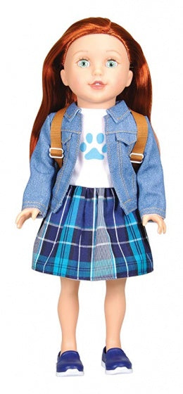tienerpop Cassidy 38 cm vinyl blauw