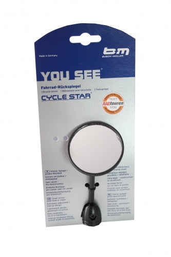 Fietsspiegel Busch & Müller 901 ø60 mm - met 6.5 cm lange stang