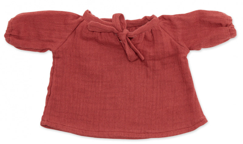babypopkleding Blouse meisjes 38-42 cm katoen bordeaux