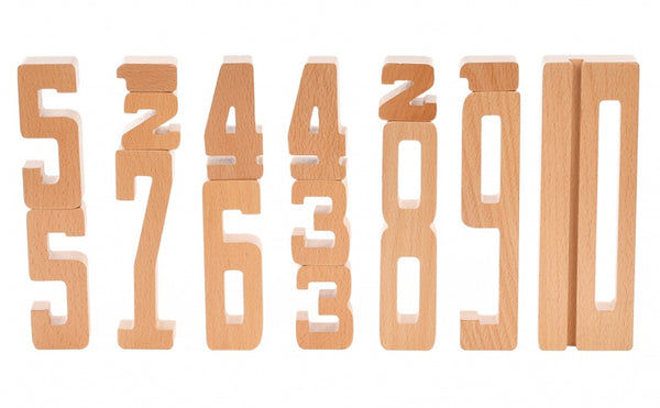 houten cijfers 15-delig