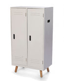 houten poppenkledingkast 85 cm wit