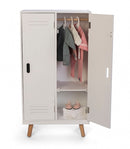 houten poppenkledingkast 85 cm wit