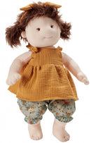 knuffelpop Hannah junior 42 cm polykatoen wit/geel