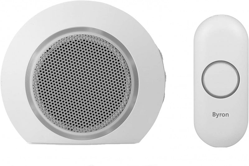 Byron DBY-23522 Draadloze Deurbelset Grijs/Wit