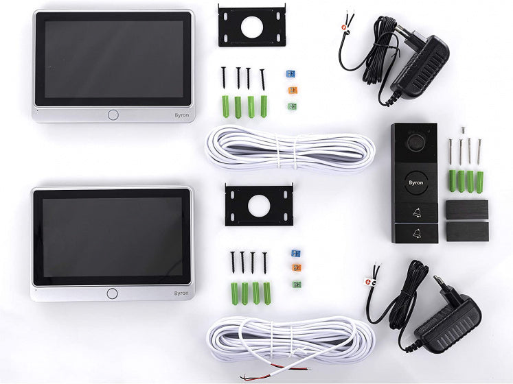 Byron DIC-24122 Video-Deurbelset Aluminium/Zwart