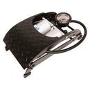 dubbele voetpomp met manometer Deluxe 7 bar staal zwart