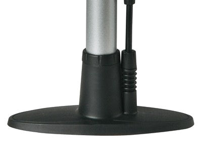 fietspomp met manometer staal 58 cm zilver/zwart